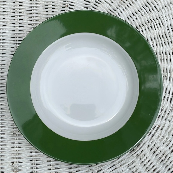 8” PC Salad Plates 8 pieces Green Band Replacement Dinnerware - Picture 2 of 4